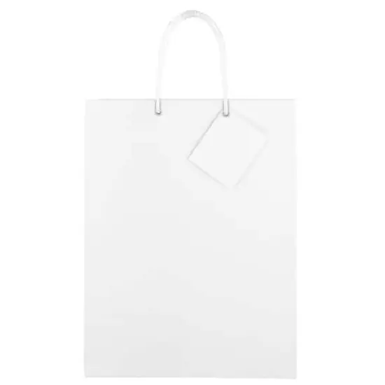 JAM Paper Large Glossy Gift Bags, 100ct. White {4}