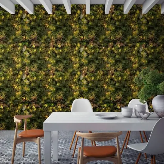 GreenSmart Dekor 40" Bali with LED lights Faux Green Plant Wall {5}