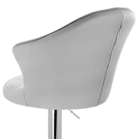 Elama Dark Gray Shell Faux Leather Bar Stool, 2ct. {9}