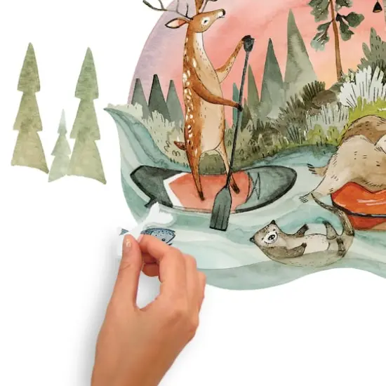 RoomMates Lazy River & Friends Peel & Stick Giant Wall Decal Set {5}