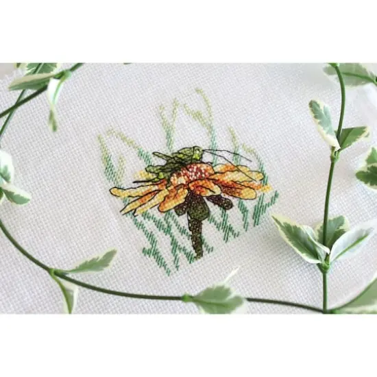 MP Studia Grasshopper On Coneflower Counted Cross Stitch Kit {4}