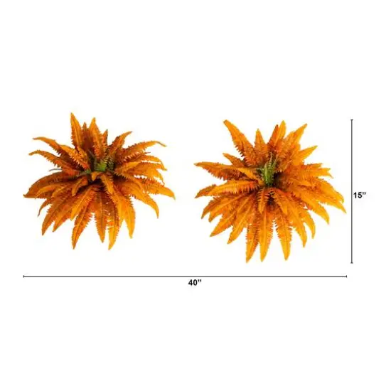 40in. Autumn Artificial Fall Boston Fern - Set of 2 {3}