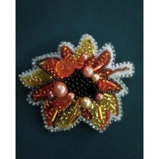 Crystal Art Beadwork Kit For Creating Broоch Sunflower {7}