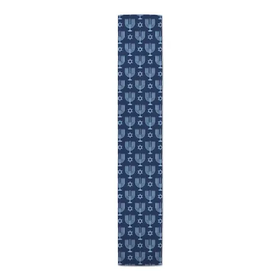 Menorah Print 16x72 Cotton Twill Runner {4}