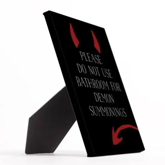 No Demon Summonings Tabletop Canvas {3}