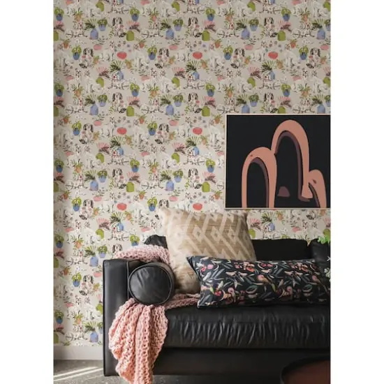 NuWallpaper PrintFresh Stone Good Dog Peel & Stick Wallpaper {3}