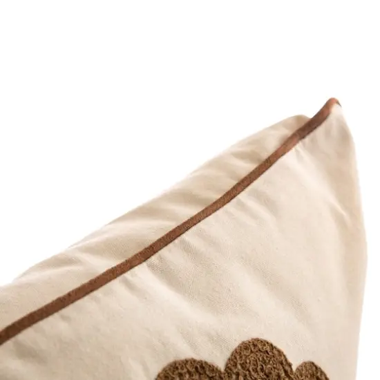 Glitzhome&reg; Cotton Embroidered Turkey Pillow Cover {9}