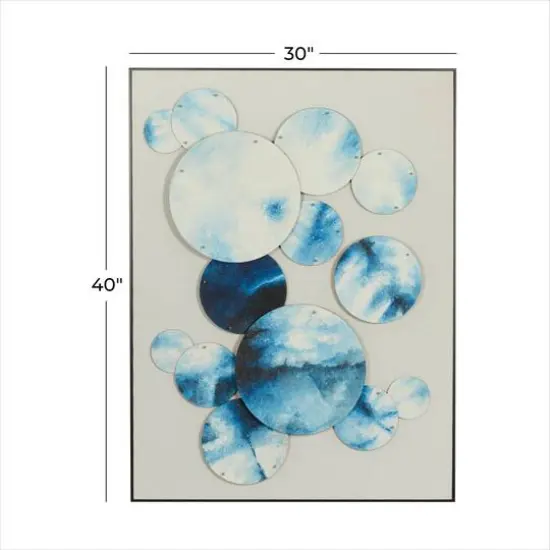 White Canvas Contemporary Wall Art, 40" x 30" x 3" {12}