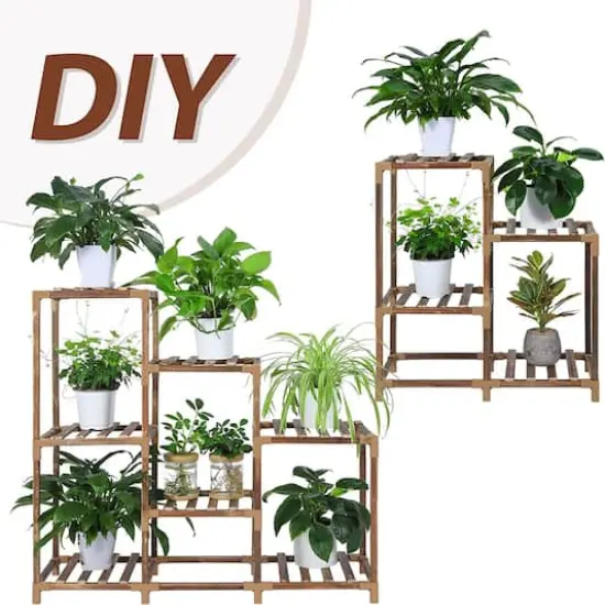 NEX&trade; 11 Shelf Wide Ladder Garden Plant Rack {5}