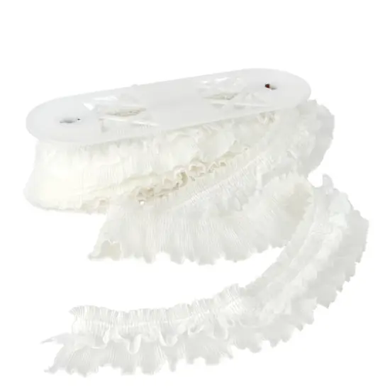 2.5" White Chiffon Pleated Trim by Celebrate It&reg; {1}