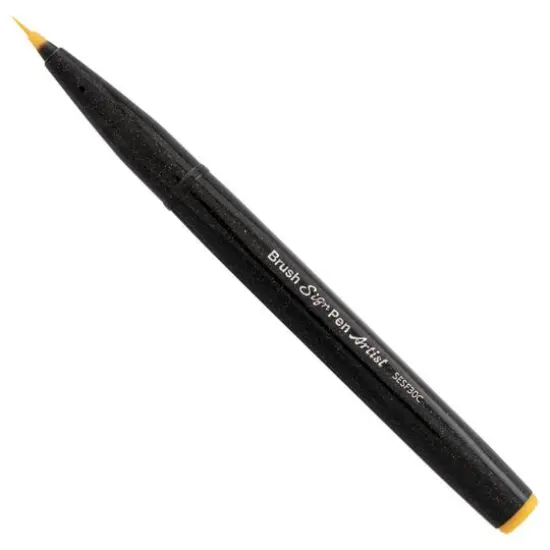 Pentel&reg; Sign Pen&reg; Micro Brush Tip Pen Yellow {1}