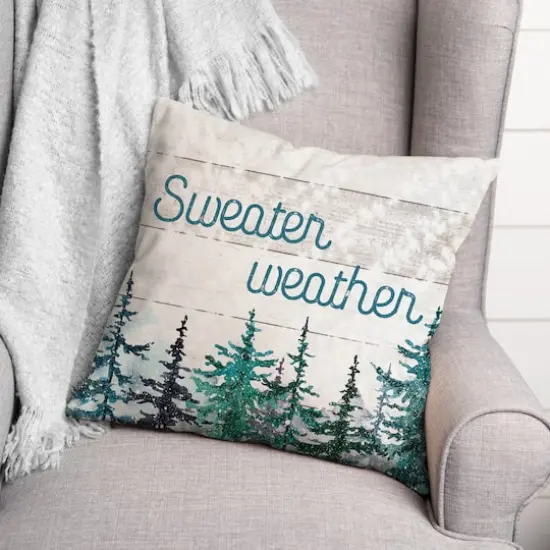 Sweater Weather Trees18x18 Throw Pillow {3}