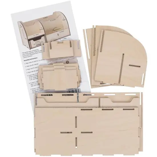 Good Wood by Leisure Arts&reg; Slotted Desktop Organizer {4}