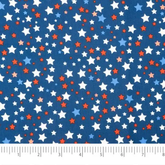 SINGER Solid Stars on Navy Cotton Fabric {4}