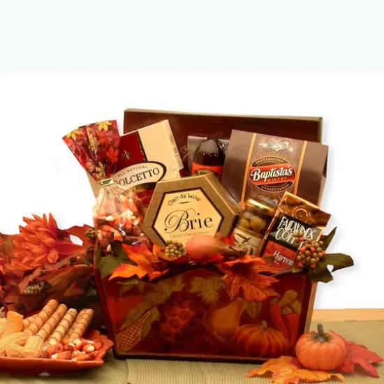 A Gourmet Fall Harvest Fall Gift Basket {1}