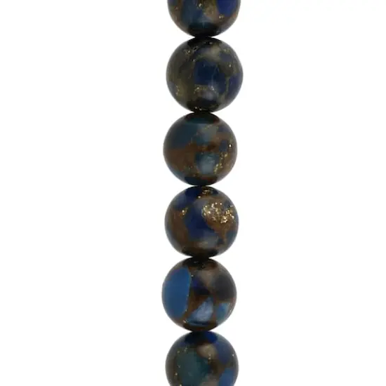 Blue Marbled Impression Jasper Round Beads, 10mm by Bead Landing&trade;  {1}
