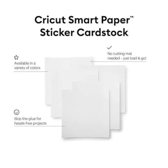 Cricut&reg; Smart Paper&trade; Sticker Cardstock, White {5}