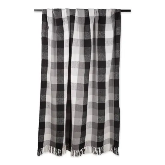 DII&reg; Black Tri-Color Check Throw Black/Multi {3}