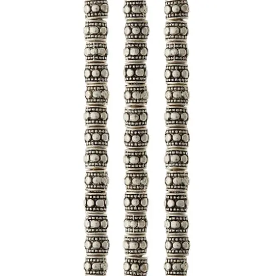 Antique Silver Carved Rondelle Beads by Bead Landing&trade; {1}