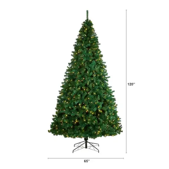 10ft. Pre-Lit Northern Tip Artificial Christmas Tree, Clear LED Lights {8}