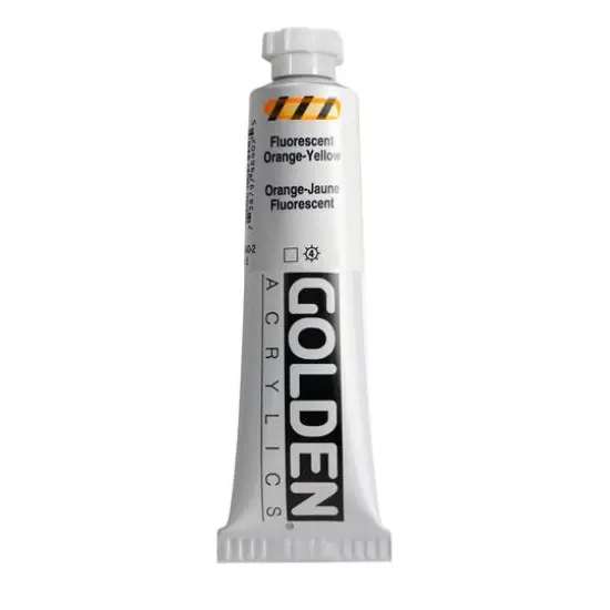 Golden&reg; 2oz. Heavy Body Acrylic Paint Fluorescent Orange-Yellow {1}