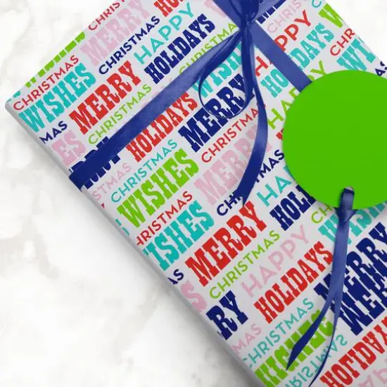 JAM Paper Colorful Merry Christmas Gift Wrap {5}