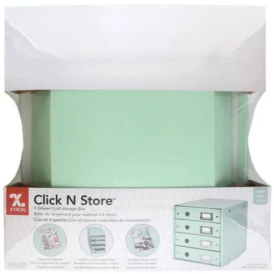 Xyron&reg; Mint Green 4 Drawer Click N Store Storage Box {3}