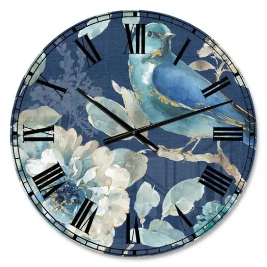 Designart 'Indigold Bird Cottage Family Iii Traditional Wall Clock {1}