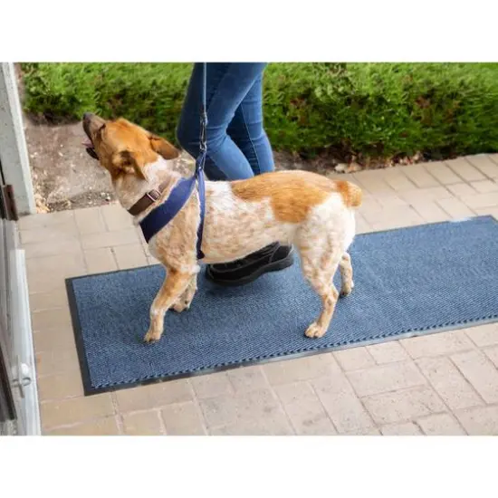 DII&reg; Blue & Black Walk Off Utility Runner Doormat, 22" x 60" {4}