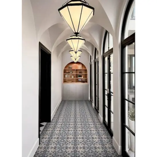 FloorPops Lillium Peel & Stick Floor Tiles, 10ct. Blue {7}