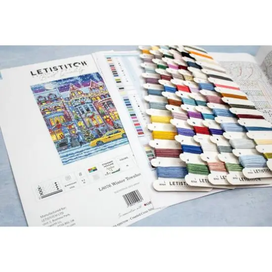LetiStitch Winter Townhouse Counted Cross Stitch Kit {7}