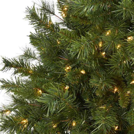 4ft. Pre-Lit Wyoming Mixed Pine Artificial Christmas Tree, Clear LED Lights {4}