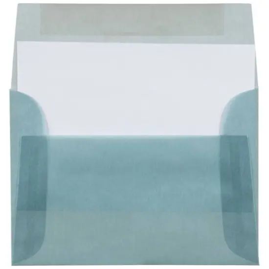 JAM Paper A1 Ocean Blue Translucent Vellum Invitation Envelopes 25ct. {4}