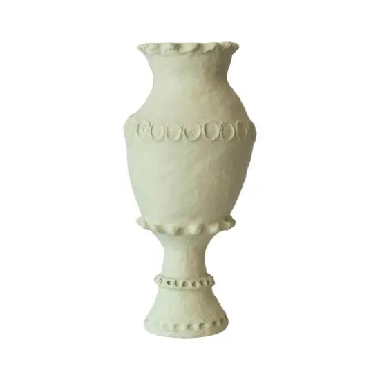 Hello Honey&reg; 17" Mint Handmade Paper Mache Vase with Embossed & Debossed Design {3}