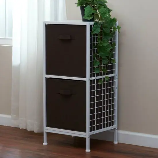 2 Pack Household Essentials 13" Fabric Storage Bins Brown {3}