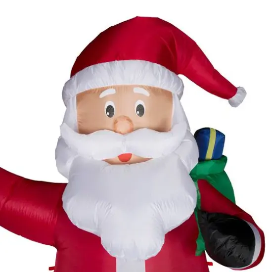 Glitzhome&reg; 12ft. Inflatable Santa With Lights {5}