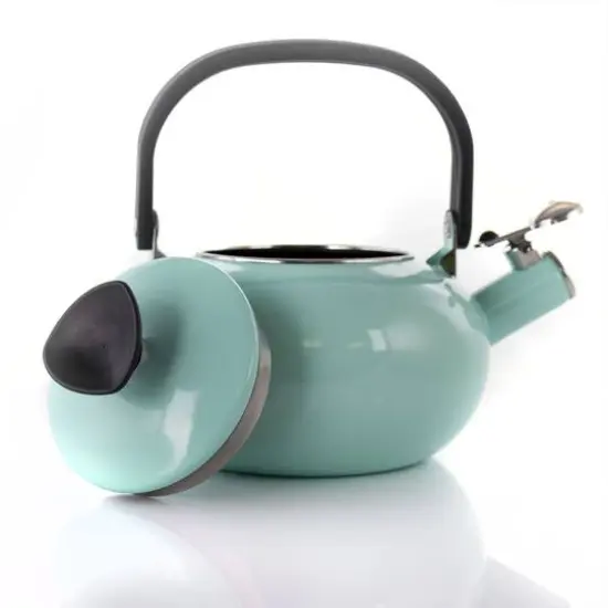 Kenmore&reg; 1.5qt. Blue Enamel on Steel Whistling Tea Kettle {8}