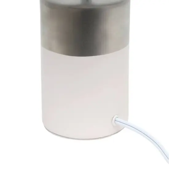 Simple Designs Two Toned Basics Table Lamp Off White/Silver {8}