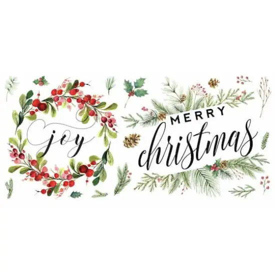 RoomMates Merry Christmas Wreath Peel & Stick Wall Decals {1}