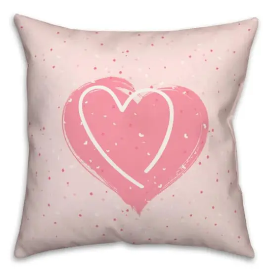 Speckled Heart Pattern 18" x 18" Indoor / Outdoor Pillow {1}