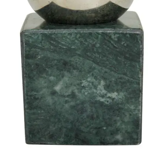 CosmoLiving by Cosmopolitan 7" Marble Orb Bookend Set Silver/Gray {5}