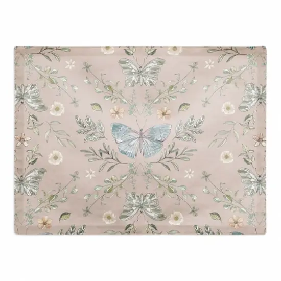 Butterfly Cotton Twill Placemat Blush {1}