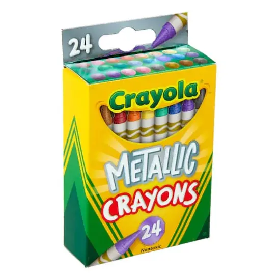 6 Packs: 24 ct. (144) Crayola&reg; Metallic Crayons {3}