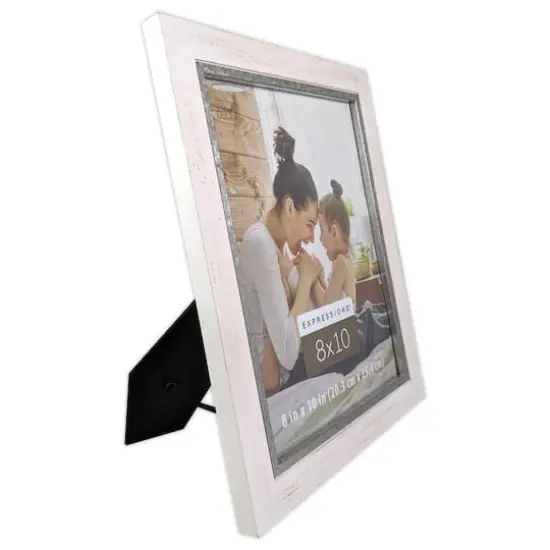 Expressions&trade; 8" x 10" White with Silver Edge Frame by Studio D&eacute;cor&reg; {5}