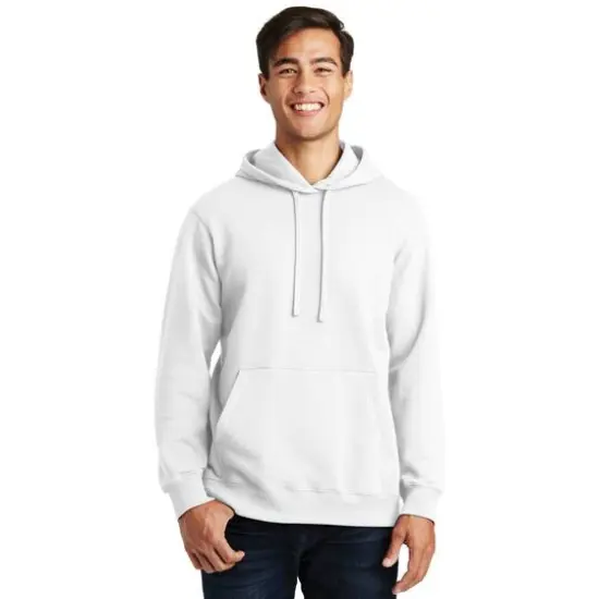 Port & Company® Fan Favorite™ Fleece Pullover Hooded Sweatshirt White {4}