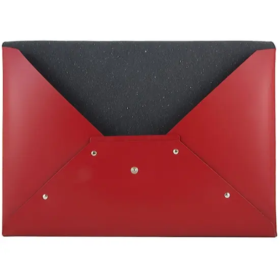 JAM Paper Red Legal Size Italian Leather Portfolio with Snap Closure {3}