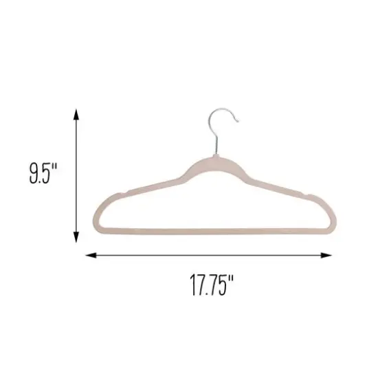 Honey Can Do Dusty Pink Slim-Profile Non-Slip Velvet Hangers, 25ct. {4}