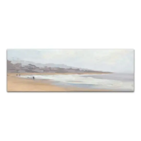 Misty Beach Stroll 36" x 12" Canvas Wall Art {1}