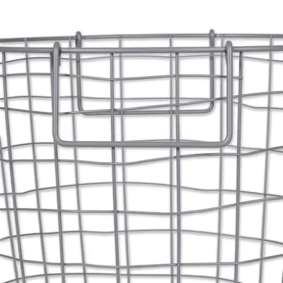 DII&reg; Medium Cool Gray Round Metal Basket {5}