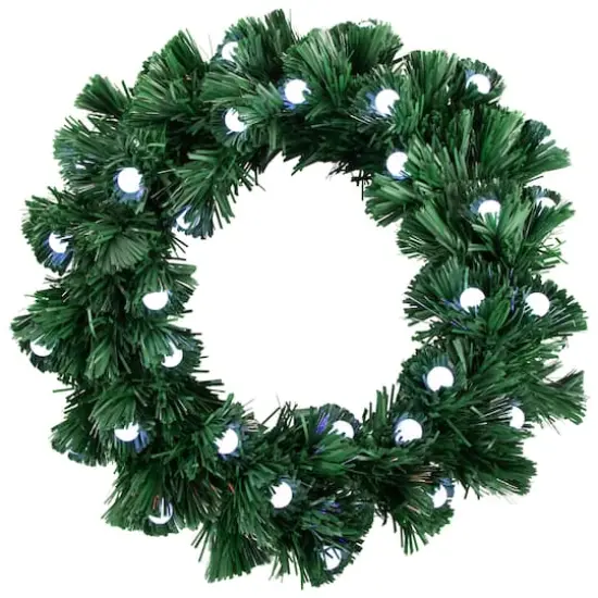 12" Pre-Lit Artificial Christmas Wreath, Color Changing Lights {1}